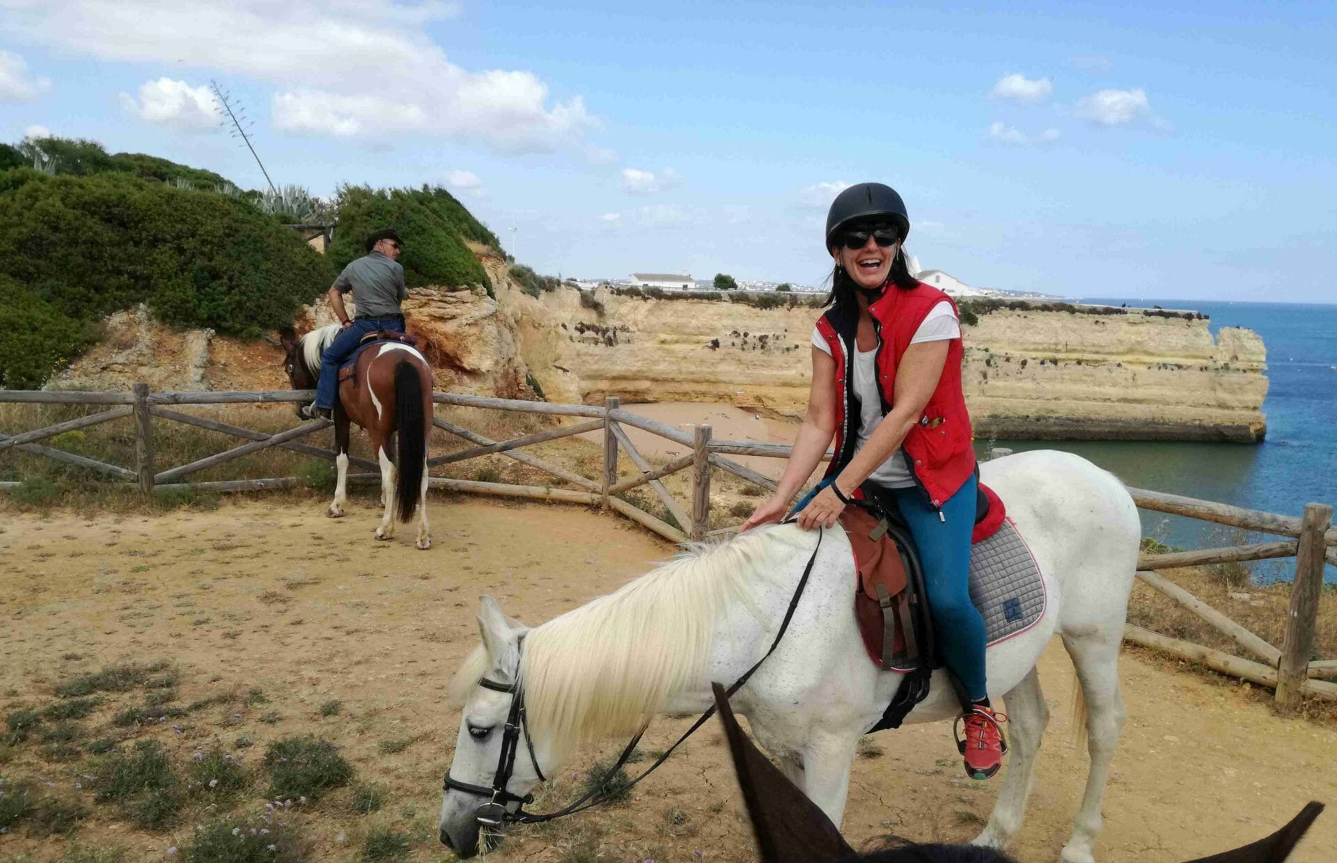 On horseback along the cliffs