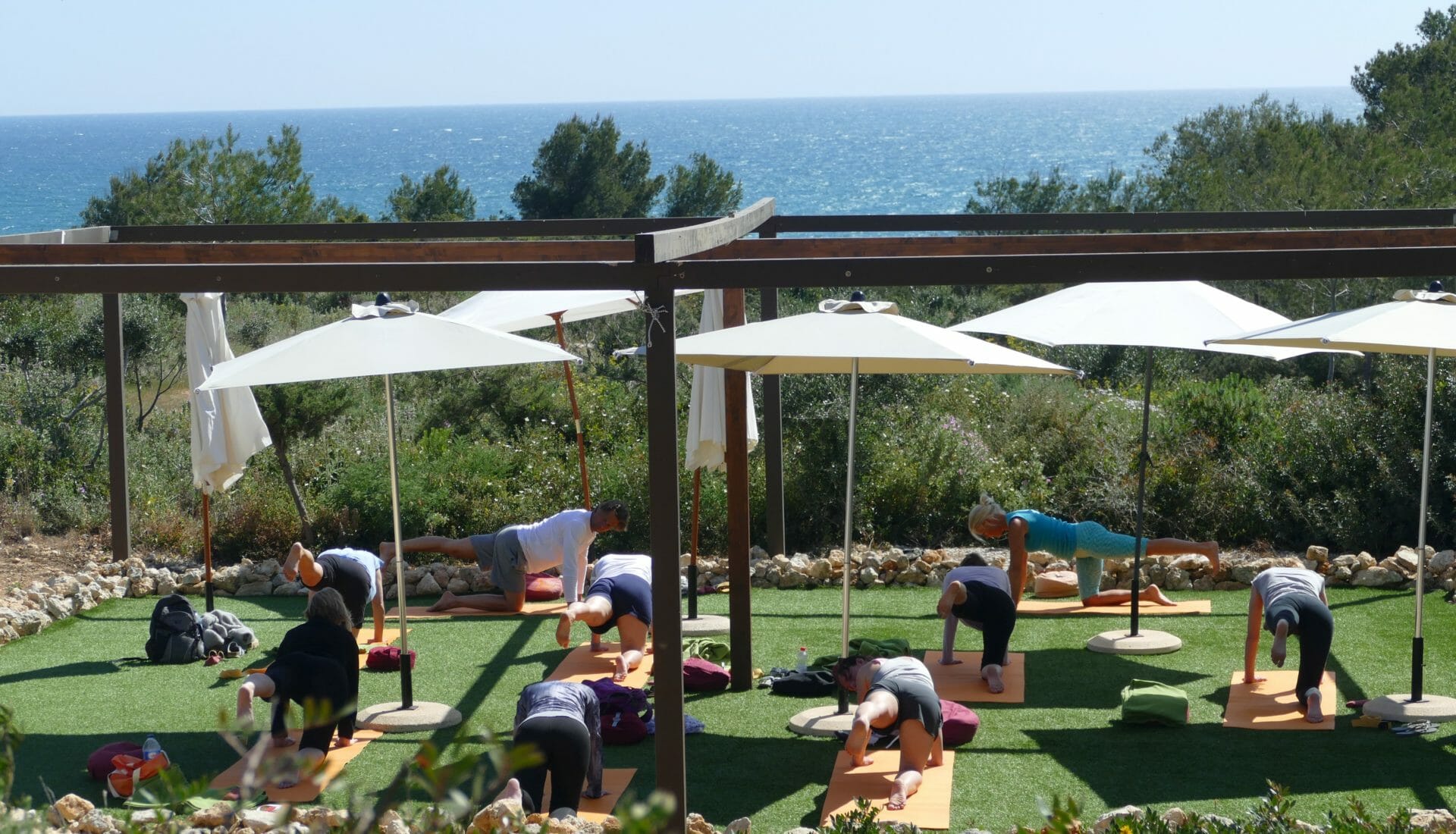 Yoga der Elemente Partnerübung auf dem Picota